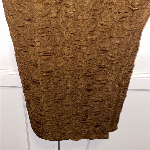 SHEIN SXY Medium Brown Honeycomb Textured Bodycon Dress - Picture 8 of 16